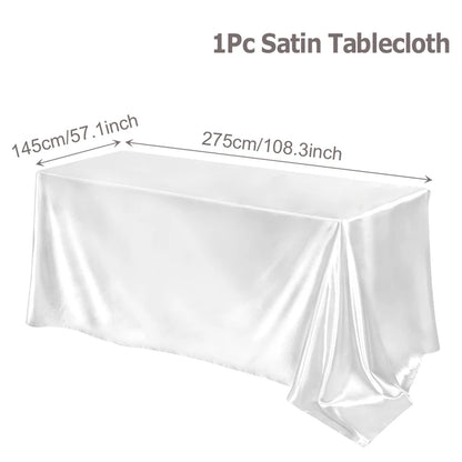 Satin Rectangle Tablecloth for Elegant Wedding Decor - Smarsty