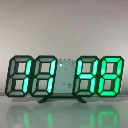 3D LED Digital Alarm Clock with Date and Temperature - Smarsty