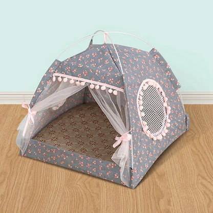 Cute Foldable Cat Bed Tent for Cozy Comfort - Smarsty