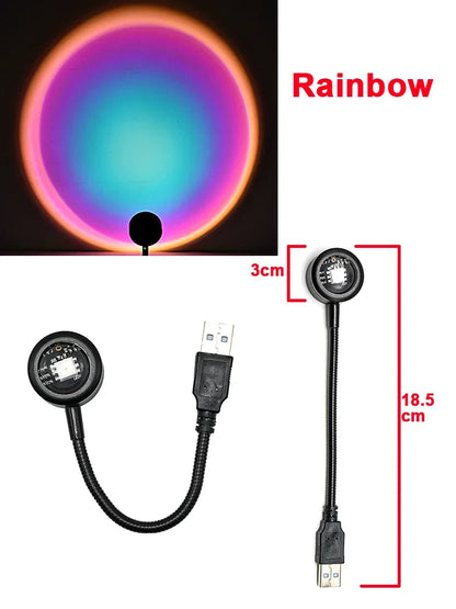 USB Sunset Light Projector for Stunning Bedroom Decor - Smarsty