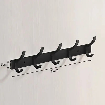 Black Aluminum Robe Hooks for Towel and Coat Storage - Smarsty