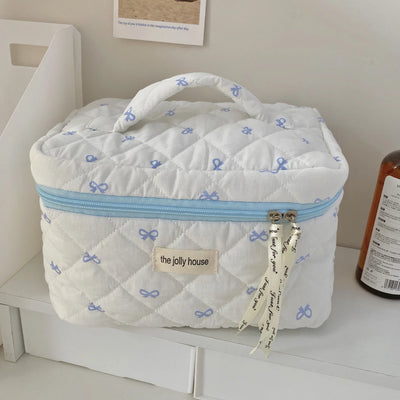 Cherry Print Makeup Bag Cosmetic Tote Organizer For Travel - Smarsty