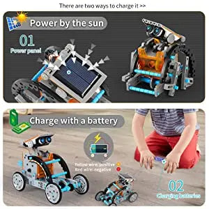 12-In-1 Stem Solar Robot Kit Toys Gifts For Kids 3-8 Years Old Educational Building Science Experiment Set Birthday Gifts Boys
