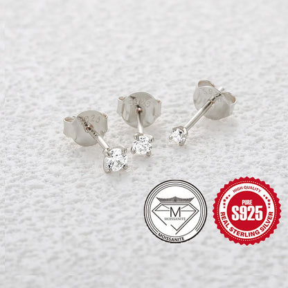 Moissanite Stud Earrings 0.5 To 1.2 Carat Sterling Silver - Smarsty