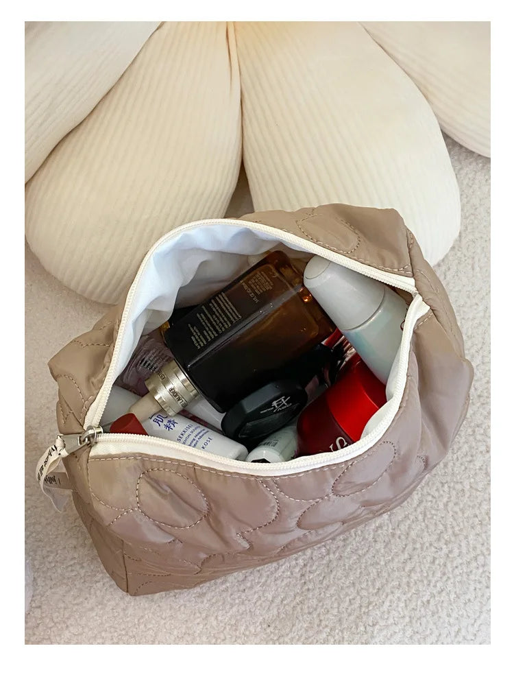 Large Capacity Women's Cosmetic Bags Cases Casual Ladies Small Storage Bag with Zipper Female Travel Clutch Bag Small Handbags - Smarsty