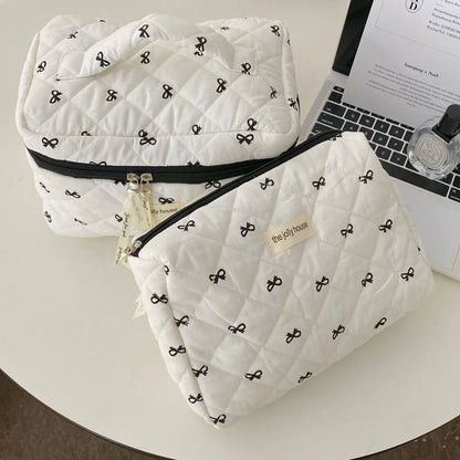 Cherry Print Makeup Bag Cosmetic Tote Organizer For Travel - Smarsty