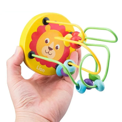 Colorful Wooden Roller Coaster Educational Circle Toy For Preschool Learning Bead Maze Toy Perfect Gift For Young Children - Smarsty
