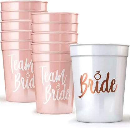 Team Bride Plastic Drinking Cups for Bachelorette Party - Smarsty