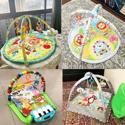 Educational Fitness Frame For Children Play Mat Rack Crawling Blanket Infant Play Rug Gift Kids Activity Mat Gym Baby Toys by Smarsty
