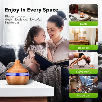 Electric Aroma Humidifier for Home Essential Oil Diffusion - Smarsty