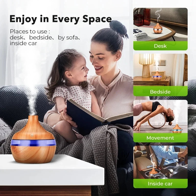 Electric Aroma Humidifier for Home Essential Oil Diffusion - Smarsty