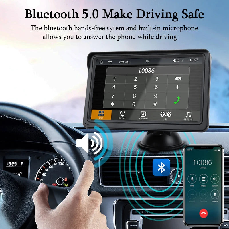 7 Inch CarPlay Android Auto Multimedia Receiver With Touch - Smarsty