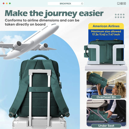 Backpack 40x30x20 Airplane, Ryanair Cabin Hand Luggage Backpack, Easyjet Laptop Backpack for Aeroplane Travel, School Backpack