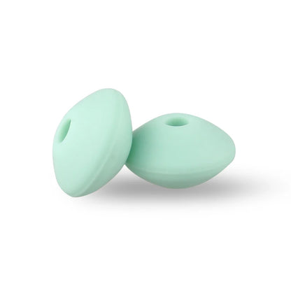 Silicone Beads 12mm Lentil Focal Beads Non Toxic Diy Set - Smarsty