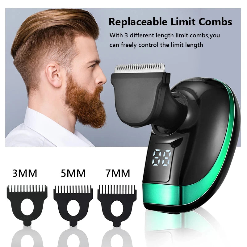 5 In 1 Men's Rechargeable Electric Shaver with Floating Heads - Smarsty