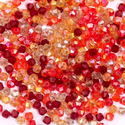 100Pcs 4MM Glass Bicone Beads for Jewelry Making - Smarsty