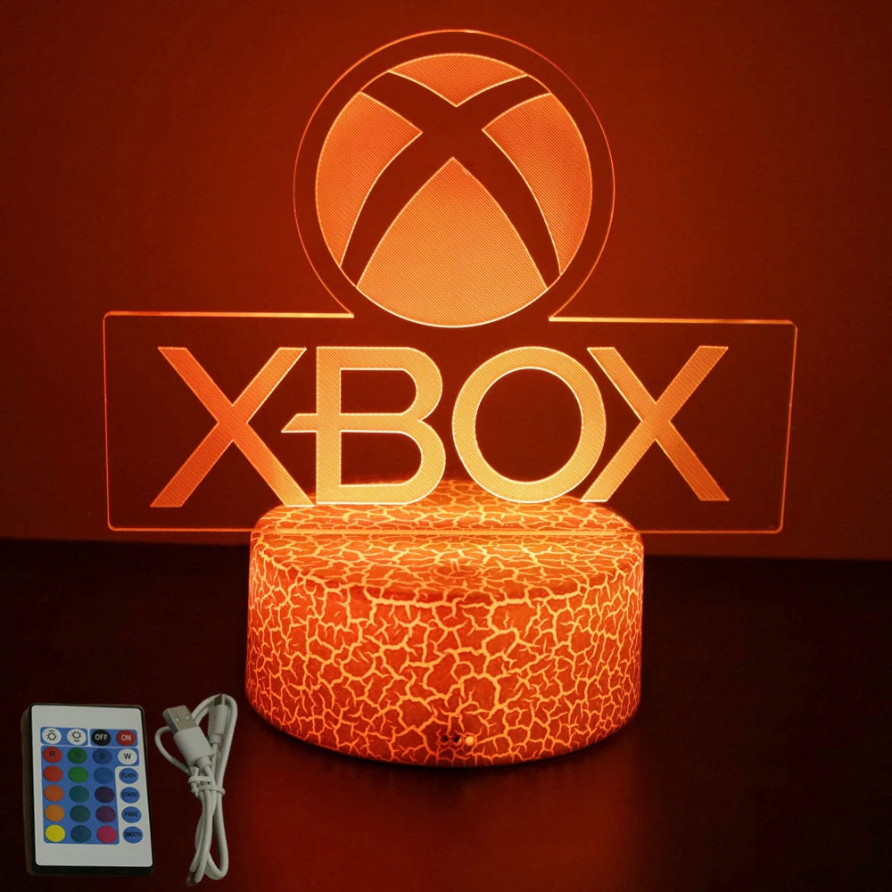 Neon Gamer 3D LED Night Light for Kids - Smarsty