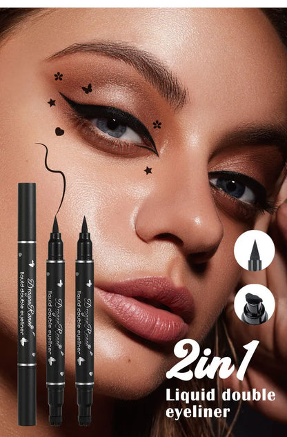 Dragon Ranee Waterproof Double Head Eyeliner for Easy Application - Smarsty