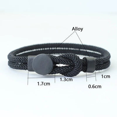 Men's Double Layer Rope Bracelet Gift for Him - Smarsty