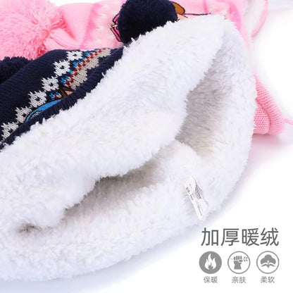 Kids Winter Hat Glove Set Scarf Cartoon Rescue Dogs - Smarsty