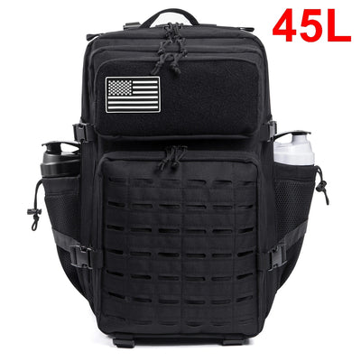 25L/45L Tactical Backpack for Men and Women Outdoor Survival Bug Out Bag Small School Rucksack Hking with Bottle Holder - Smarsty