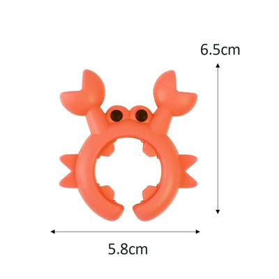 4/1PCS Silicone Spatula Rack Small Crab Anti Scalding Overflow Pot Clip Spoon Holder Clip Universal Shovel Rack Kitchen Gadget by Smarsty