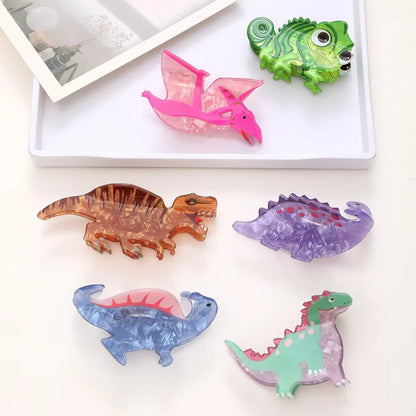Cartoon Dinosaur Acrylic Hair Claw Cute Secure Hold - Smarsty