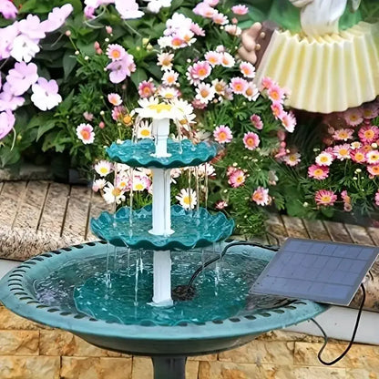 Solar Bird Bath Fountain with Detachable Pump for Garden Decor - Smarsty