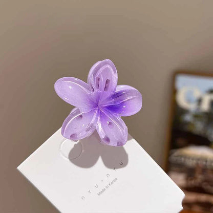6 Pack Hawaiian Gradient Flower Hair Clips Small Set - Smarsty