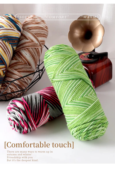 Colorful Dyed Milk Cotton Baby Sweater Yarn for DIY Projects - Smarsty