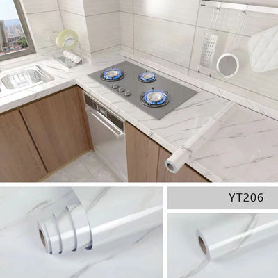Marble Waterproof Kitchen Wallpaper Easy Peel and Stick - Smarsty