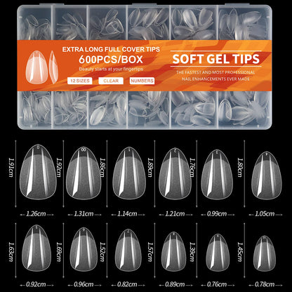 600Pcs Full Cover Press On Nail Tips for Stunning Extensions - Smarsty