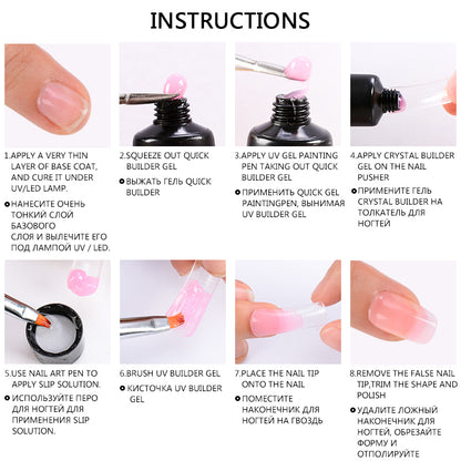 Nail Extension Gel Polish Set for Stunning Manicures - Smarsty