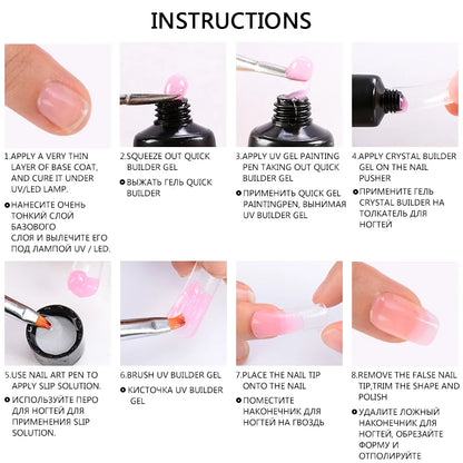 Nail Extension Gel Polish Set for Stunning Manicures - Smarsty