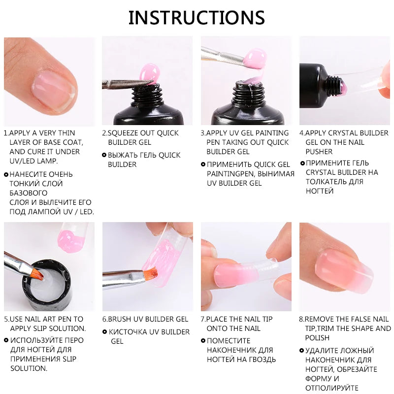 Nail Extension Gel Polish Set for Stunning Manicures - Smarsty