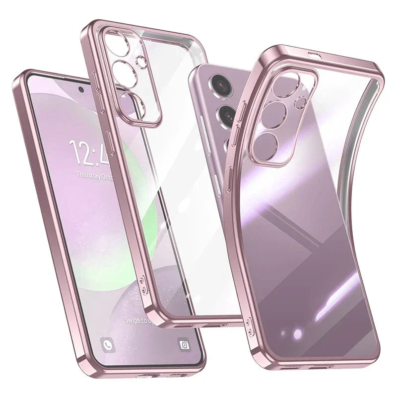 Glitter Plating Silicone Phone Case Galaxy S25 Shockproof - Smarsty