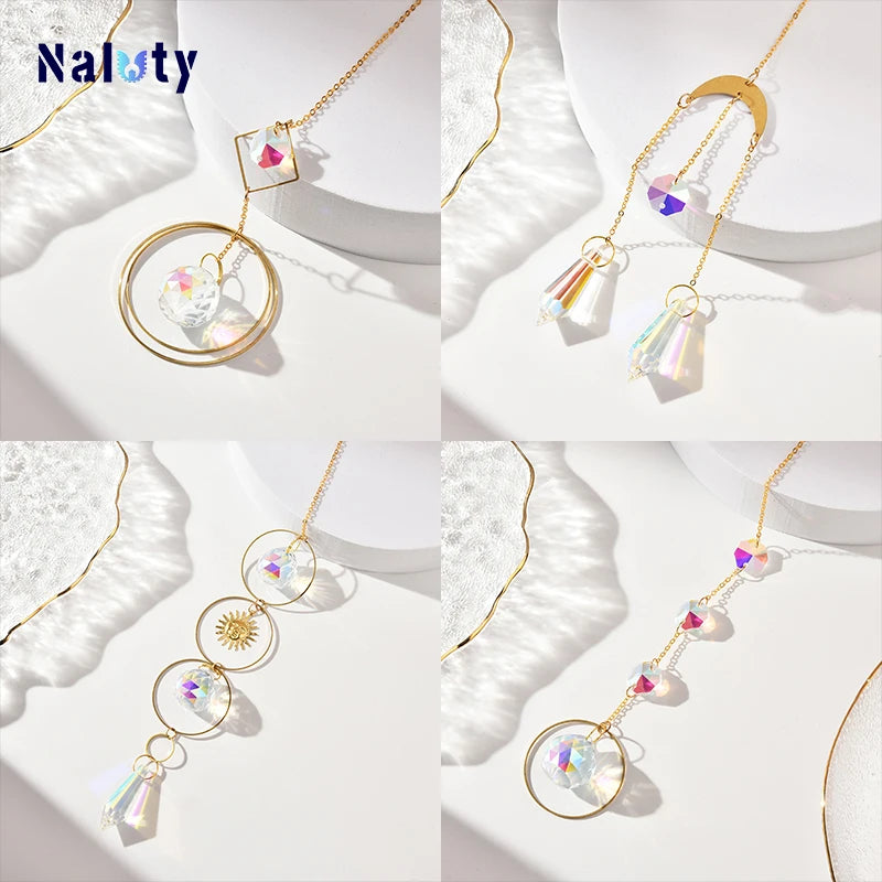 Hanging Crystal Pendant Suncatcher Wind Chimes for Home Decor - Smarsty