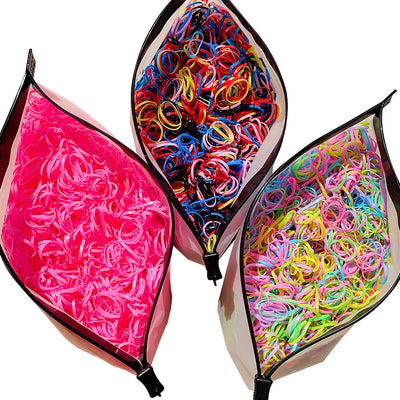 Girls Colorful Rubber Hair Ties Pack Durable Gentle - Smarsty