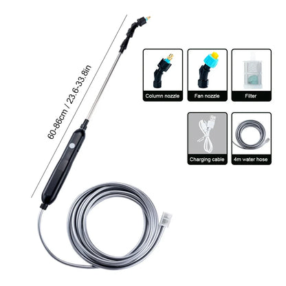 Portable Electric Sprayer with Adjustable Nozzles and Telescopic Handle - Smarsty