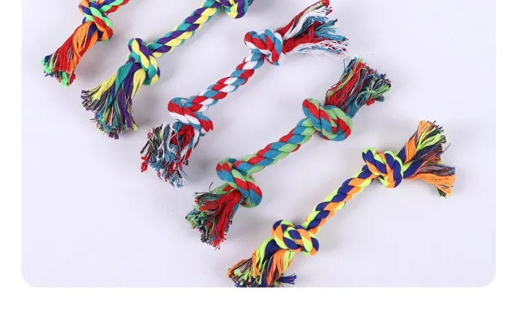 Durable Cotton Rope Dog Toy for Chewing and Teeth Cleaning - Smarsty