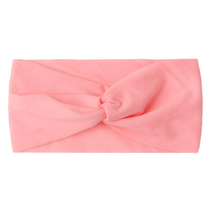 Candy Color Knotted Baby Girl Headband Soft Elastic - Smarsty