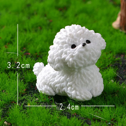 3D Cute Mini Puppy  Shoe Decoration Set Detachable Diy Bichon Frise Dog Figurines Accessory, Used For Clogs, Holiday Party Gifts
