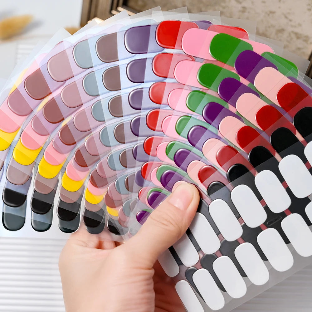 Long-Lasting Semi-Cured Gel Nail Stickers for Easy Application - Smarsty