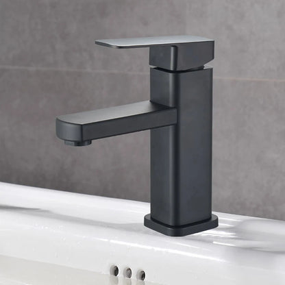 Black Chrome Bathroom Faucet with Hot and Cold Mixer - Smarsty