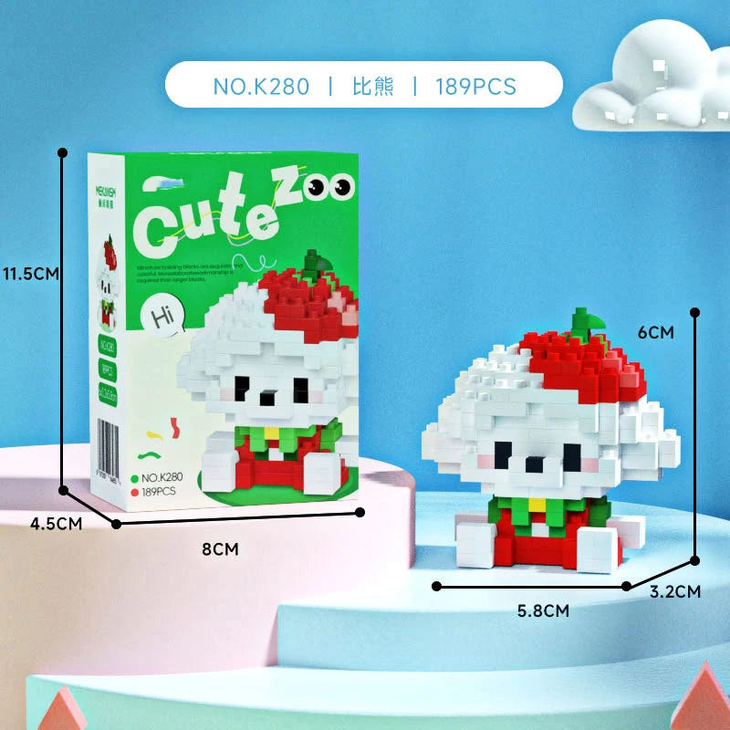 Animal Small Particle Dog Cat  Mini Building Blocks DIY Assembly Brick Sets Educational Toys for Kid 10 To 12 Year Birthday Gift
