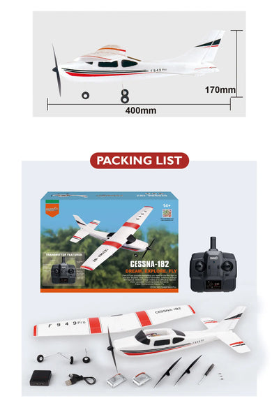 WLtoys F949 2.4G 3D6G 3Ch RC Airplane Fixed Wing Plane Outdoor Toys Drone RTF Upgrade Version Digital Servo F949S With Gyroscope - Smarsty