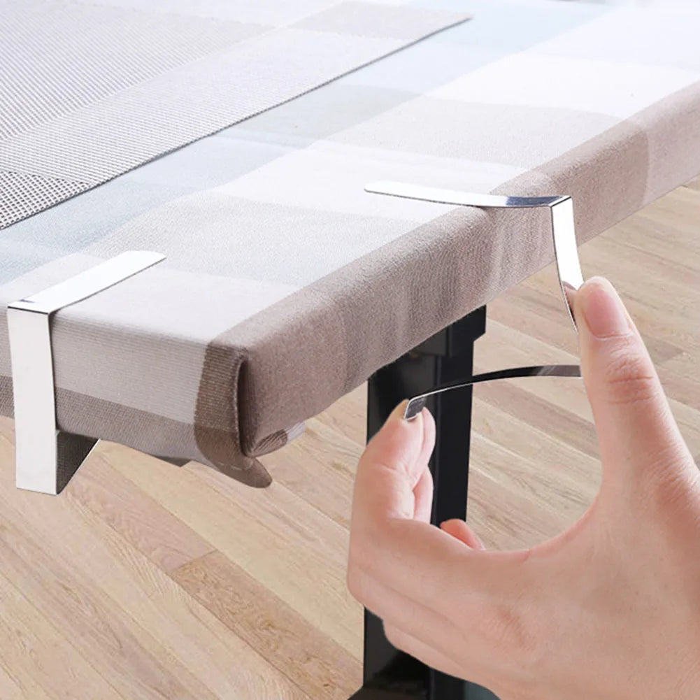 Stainless Steel Table Cloth Clips for Secure Hold - Smarsty