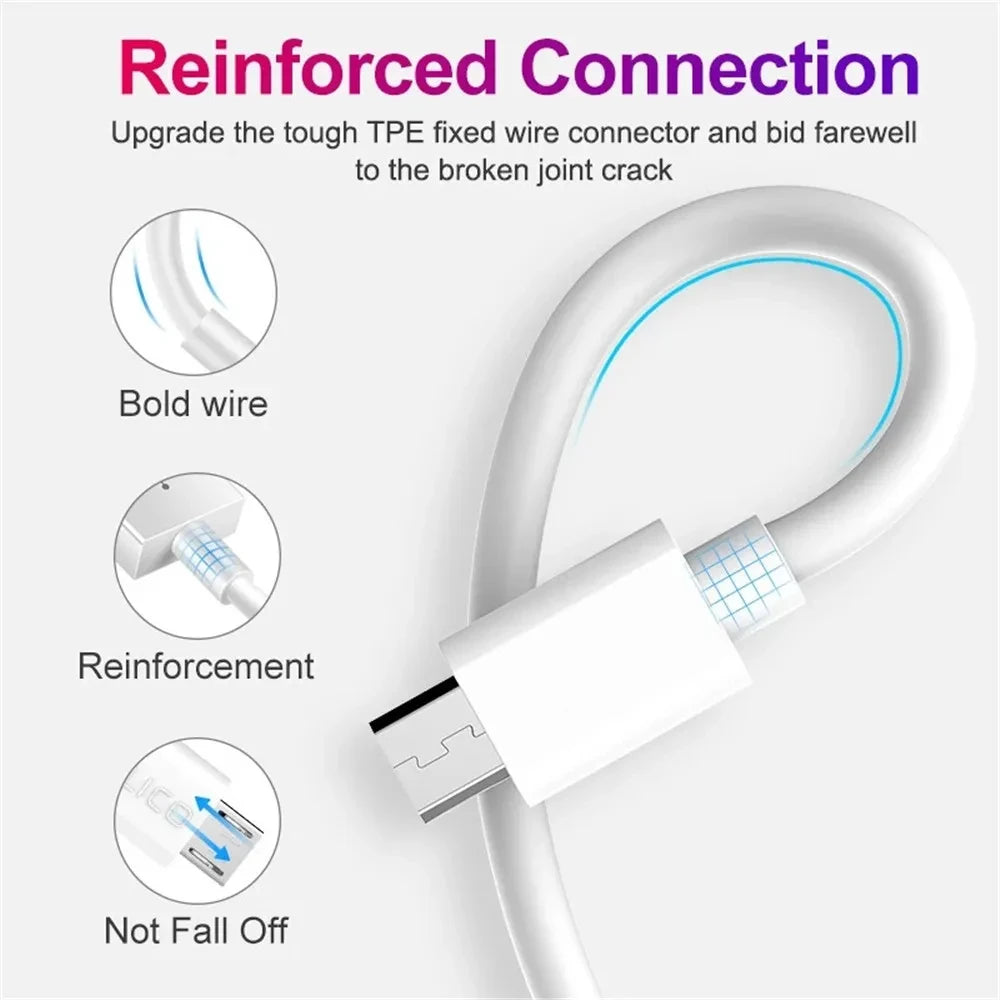 Micro USB Cable 5A Fast Charging Wire Mobile Phone Micro USB Cable For Xiaomi Samsung Andriod USB Type C 7A 10A Data Cable Cord - Smarsty