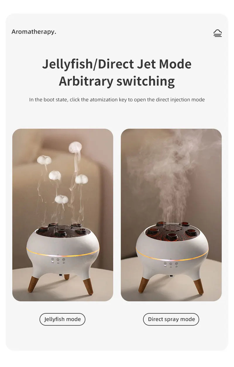 Dynamic Jellyfish Humidifier With Colorful Night Lights - Smarsty