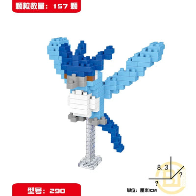 DIY Pokemon Blocks Small Cartoon Mini Building Block Pikachu Charizard Eevee Mewtwo Anime Assemble Action Model Dolls Toys by Smarsty